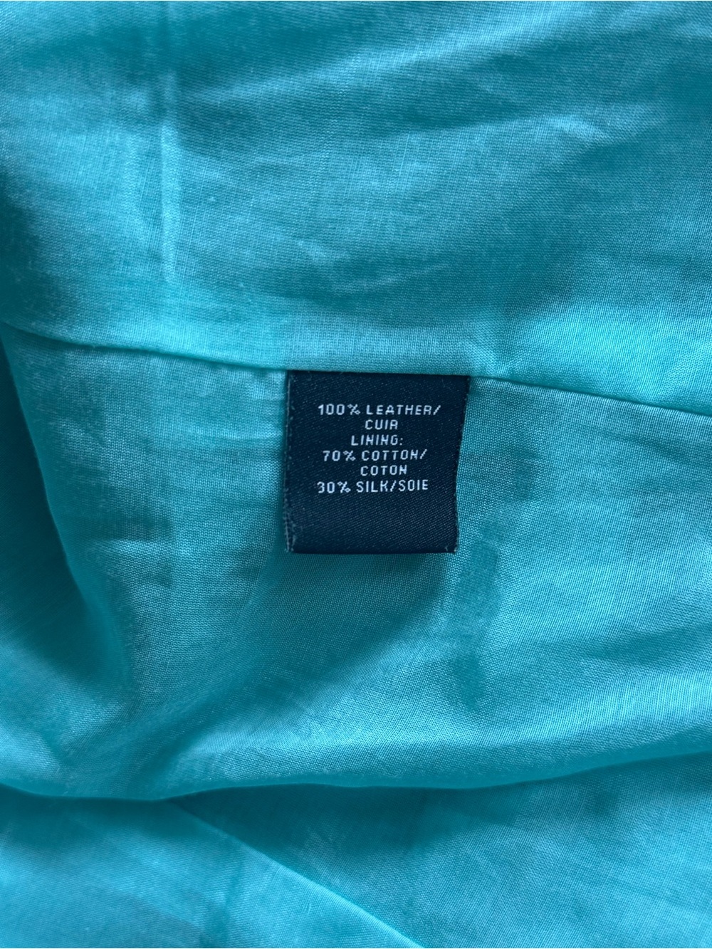 Lafayette 148 New York Turquoise Zip-Front Leather Jacket - Picture 7 of 8